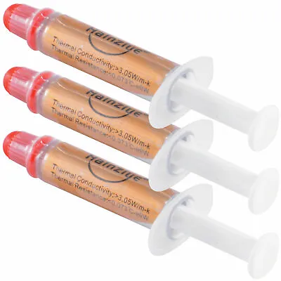 $3.24 • Buy 3pcs High Performance Gold Thermal Grease CPU Heatsink Compound Paste Syringe