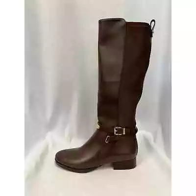 Michael Kors Arley Chocolate Brown Faux Leather Riding Boot Women's US 10 • $150