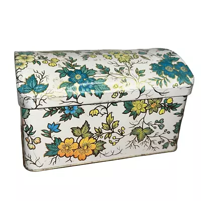 Vintage Daher  Floral Tin With Hinged Lid - Long Island NY Made In England - Che • $25