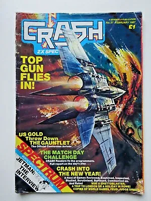 Crash - ZX Spectrum Computer Magazine February 1987 Issue 37 • £4.99