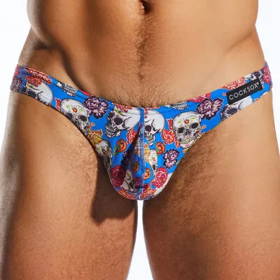 Cocksox Day Of The Dead Brief CX01DD Calavera Blue • £26