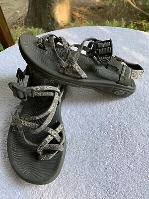 Chaco Shoes Women's 8M Z/Cloud Sandals Gray Cream Hiking Water Beach Eco Tread • $34.99