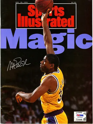 Magic Johnson SIGNED Full Sports Illustrated NL ITP Lakers PSA/DNA AUTOGRAPHED • $210