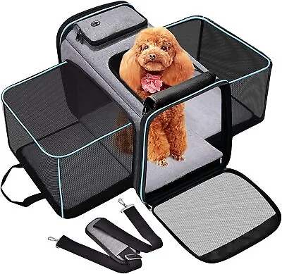 Pet Dog Carriers Soft-Sided Airline ApprovedOdorless Expandable Soft Travel Bag • $39.90