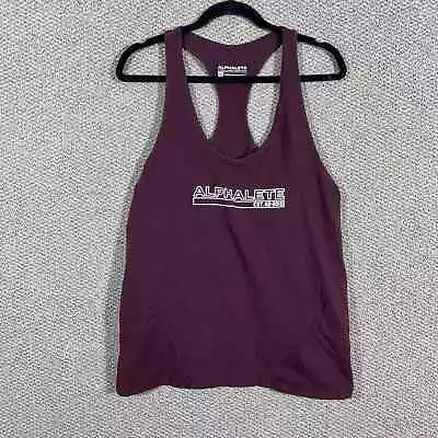 Alphalete Tank Top Mens Medium Purple Performance Fit Racerback Athletic Gym  • $22.39