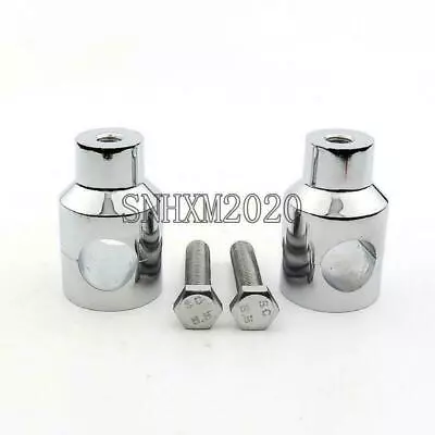 $40.53 • Buy Chrome 1  Handlebar Risers Mount Clamp For Yamaha V Star 950 650 1300 1100 XVS