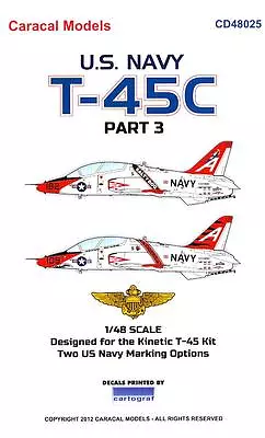 Caracal Decals 1/48 U.S. NAVY T-45C GOSHAWK Part 3 • $15.99