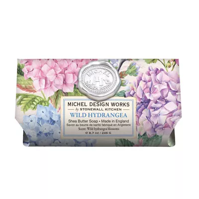 Michel Design Works 8.7 Oz Artisanal Bar Bath Soap Floral Wild Hydrangea • $12