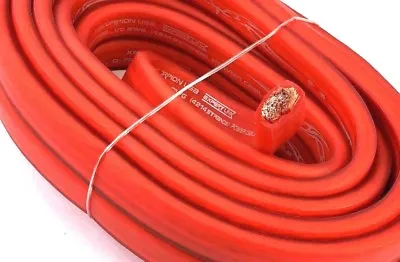 0 Gauge Red Power Ground OFC Wire Strand Copper FLAT Marine Cable 1/0 AWG US • $4.99