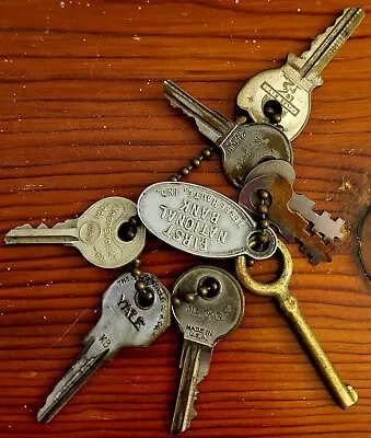 Vintage Keys On Vintage Chain (Yale Atlas Bank Skeletons Etc) • $19