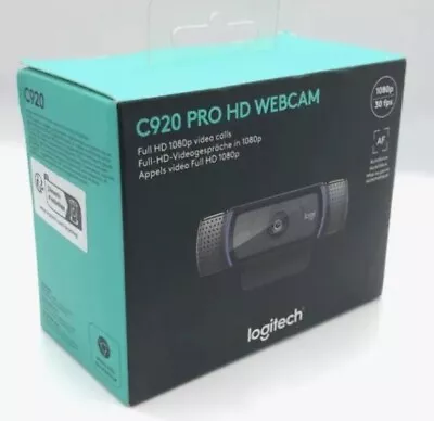 Logitech C920 Pro HD Webcam 1080p Black Brand New Unopened • £49.99