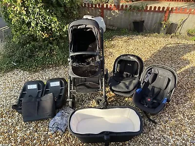 SILVER CROSS PIONEER ECLIPSE BLACK LIMITED EDITION PRAM Full Travel System • £399