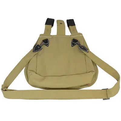 GERMAN BREAD BAG AND SHOULDER STRAP - TAN - Repro Brotbeutel Military WW2 Army • $42.95