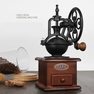 Retro Manual Coffee Grinder Wheel Design Coffee Bean Hand Mill Grinding Vintage • $36.80