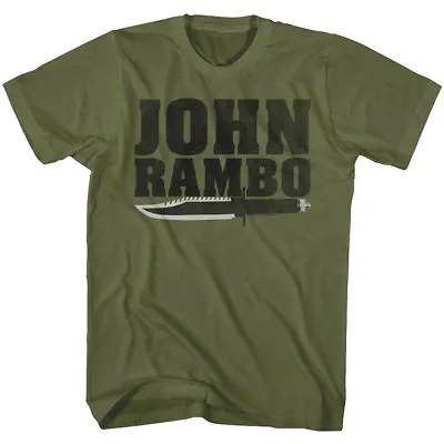 John Rambo Knife Movie Poster Men's T Shirt Army Military Blade Machete Stallone • $45.39