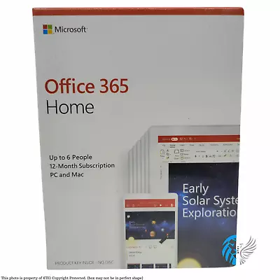 Microsoft Office 365 Home 1 Year Subscription Up To 6 USERS (People) - NEW™ • $78.44