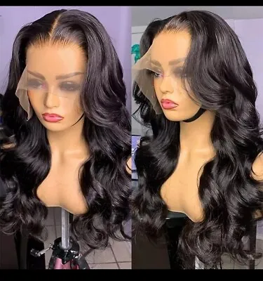 Human Hair Wig Natural Color Full Lace Body Wave 20 Inches Q • $139.90