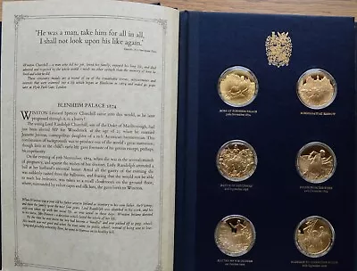 £649.99 • Buy Churchill Centenary Medals John Pinches Sterling Silver Gilt Set Of 24
