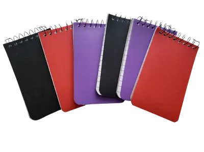 Notepad Notebook X 6 Spiral Bound Pads A7 Plastic Cover 50 Sheets Per Pad • £3.99