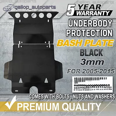 $138 • Buy For Toyota Hilux Bash Plate Front Sump Guard 3mm Black 2005-2015 SR SR5 KUN GGN