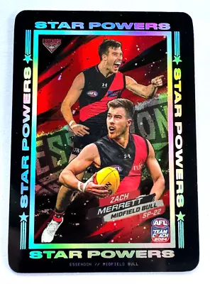 Essendon Bombers Zach Merrett 2024 Teamcoach  Star Powers Card (unused Code) • $19.99