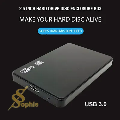 $11.95 • Buy Hard Drive Disk Enclosure External Laptop Case For 2.5 Inch SATA USB 3.0 SSD