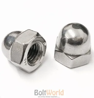 £3.25 • Buy A2 STAINLESS STEEL DOME NUTS TO FIT METRIC BOLTS M3,4,5,6,8,10,12,14,16,18,20mm