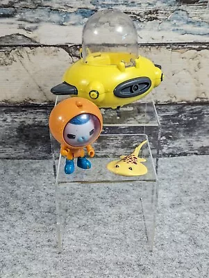 MATTEL 2011 Octonauts Gup D Submarine & Captain Barnacles Figure Bath Toy Yellow • £15