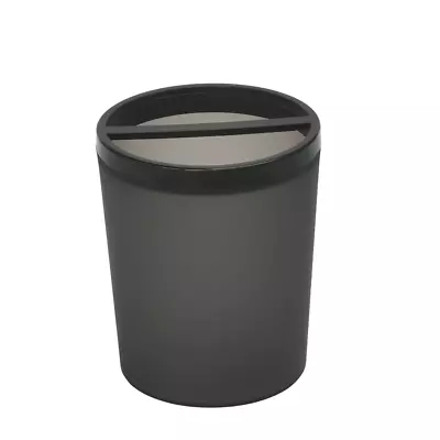 Frosted Black Plastic Toothbrush Holder 3.50 X 3.50 X 4.25 Inches By Mainstays • £13.35