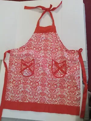 Gourmet Chef Red And White Apron With Bows On The Pockets • $17