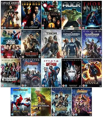 Various Marvel DVD Blu Ray - Disney Superhero Avengers Spider-Man Thor FREE POST • £10.99