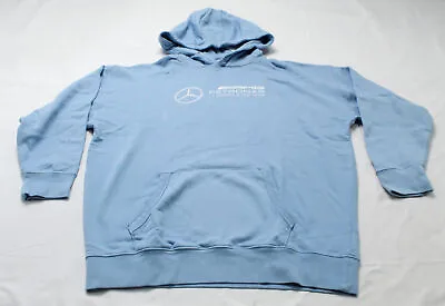 Mercedes AMG Petronas F1 Unisex Adult's Retro Graphic Hoodie LC7 Blue Large NWT • $99.74