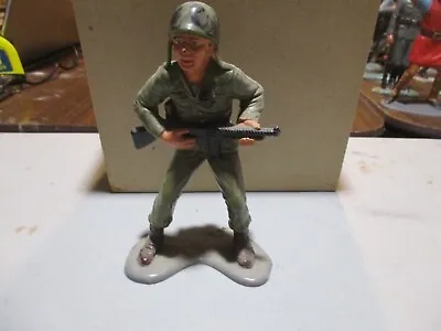 MARX Toys 6 Inch Hard Plastic Factory Painted U.S. Soldier #1 • $20