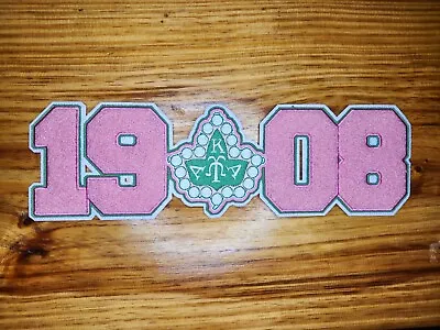$20 • Buy 12  X 4  Alpha Kappa Alpha 1908 Chenille And Embroidered Iron On Patch