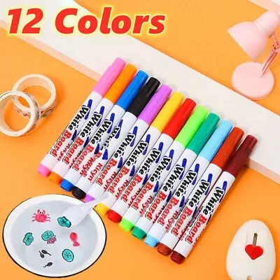 Magical Water Painting Pen12 Colors Doodle Drawing Pen Multicolor Kid Xmas Gift • $10.70