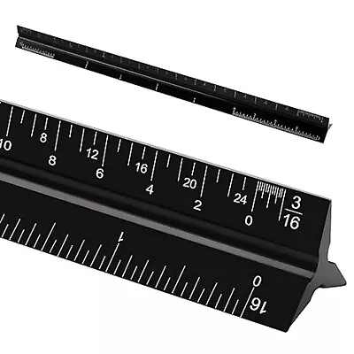 New Architectural Scale Ruler 12  Aluminum Architect Triangular For Students USA • $7.39