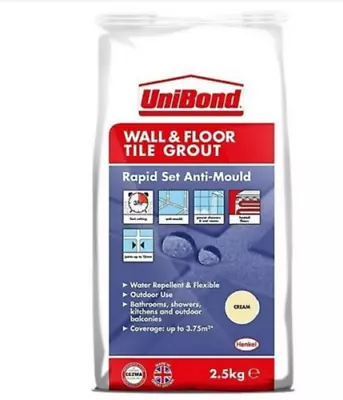 £8.99 • Buy UniBond Wall & Floor Tile Grout Cream 2.5kg