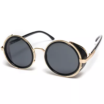 Hot*  Metal Steampunk Sunglasses Men Women Fashion Round Glasses Vintage • $17.59