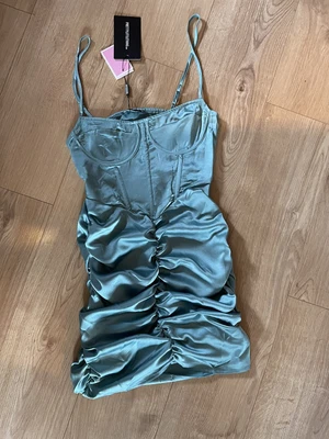 £18 • Buy Teal Blue Satin Corset Dress