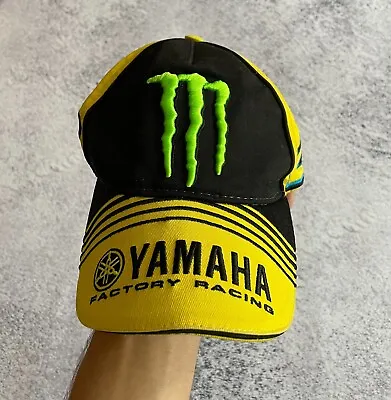 VR46 Monster Energy Valentino Rossi Yamaha Racing Black Yellow Snapback Hat Cap • $35