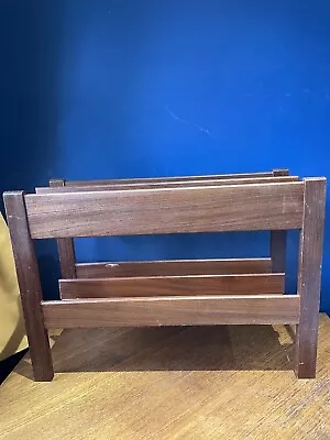 Vintage Mcm Retro Guy Rodgers Teak & Teak Veneer Magazine Lp Rack • £25