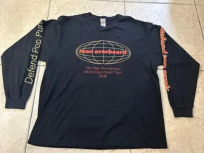 Man Overboard 2018 Tour Long Sleeve T-shirt Defend Pop Punk PA NJ MA  • $29.99