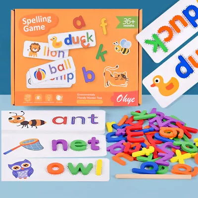 See And Spell Learning Toys Matching Letter Game Words Wooden Educational Toys • $14.59