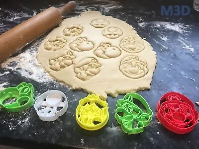 £3.95 • Buy Super Mario Cookie, Biscuit Cutters Mario, Luigi, Yoshi, Princess Peach & Toad