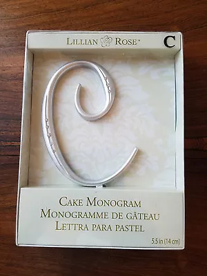 Cake Topper Wedding Lillian Rose Rhinestone Monogram Letter C Silver (NEW) • $9.95