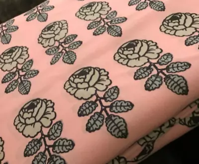 Marimekko Pink Vihkiruusu Cotton Fabric Sold By Half Yard From Finland • $32