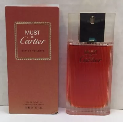 Must De Cartier By Cartier 3.3oz EDT For Women Unsealed In Box • $89.99