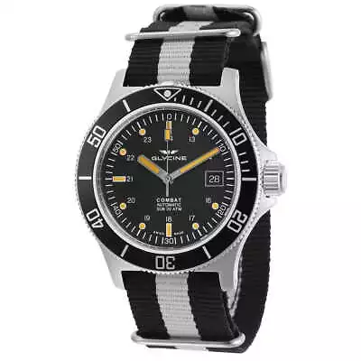 Glycine GL0083 Combat Sub Vintage Dial Automatic 42 Mm 20 ATM Diver Watch - NWT • $269.99