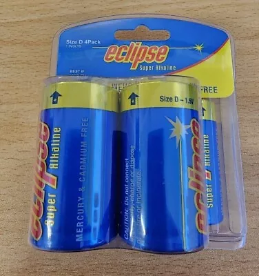 Eclipse Super Alkaline Size D 4Pack Battery • $15