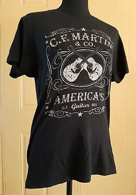 CF MARTIN & Co America's Guitar Size S Black T-Shirt FREE SHIPPING! • $14.99